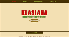 Desktop Screenshot of klasianapizza.com